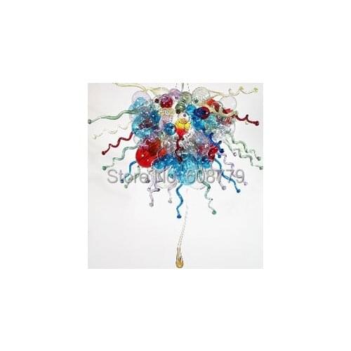 Free Shipping Multi Colored Blown Glass Classic Crystal Chandelier