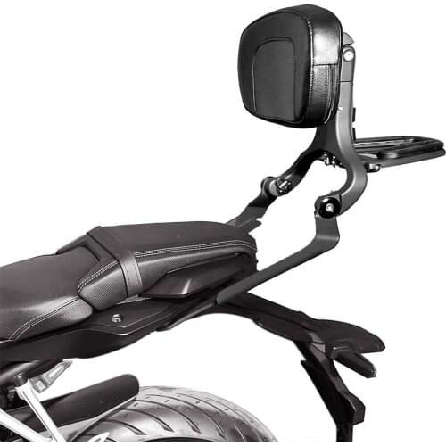 Black Fixed Mount&Driver Passenger Backrest For Honda CB650R CBR650R 2019 20 21