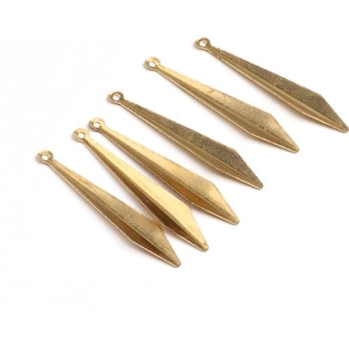 Brass Geometric Charms, Raw Brass Earrings Findings,Raw Brass Pendant,Geometric Shaped Earrings Brass Charm,40x8mm-RB1154