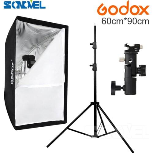 Godox Portable Softbox 60*90 60x90cm Umbrella Softbox Reflector+Flash bracket+Light Stand for Flash Speedlight