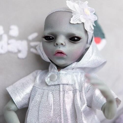 35cm Reborn Baby Alien Handmade Painted Doll Kids Doll Toys for Birthday and Christmas