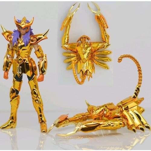 SG Model Mini Saint Cloth Myth DDP EX Gold Saint Milo Scorpio With Object 100mm Metal Armor Action Figure Toy D.D.P Size