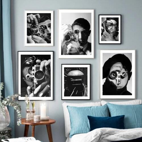 Retro Wall Art Canvas Painting Old Fashion Photographer Picture Black White Nordic Poster And Print Wall Pictures For Living Roo