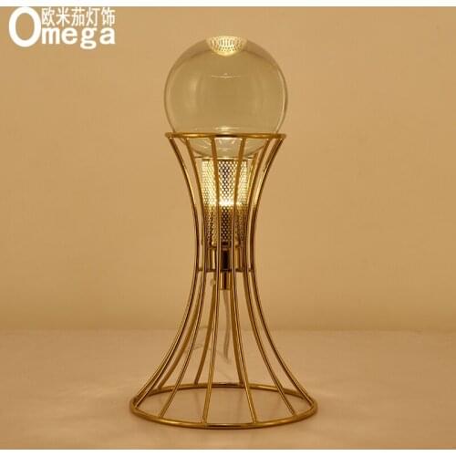 Nordic designer crystal table lamp post modern creative living room bedroom bedside study ball art table lamp