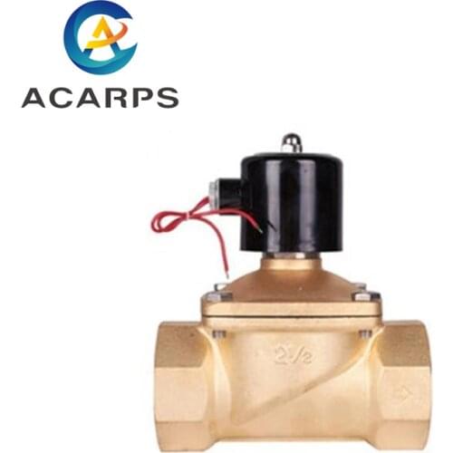 2-1/2" Normally Closed Brass Solenoid Valve Electric Solenoid Valve 220V For Water Oil Gas