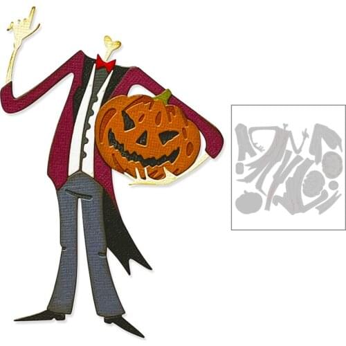 2021 New Halloween Pumpkin Skeleton Metal Cutting Dies For DIY Craft Making Paper Greeting Card Scrapbooking No Clear Stamps Set