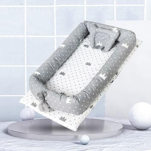 New Portable Baby Cribs Bed Pillow Cushion Newborn Travel Bed for Outdoor Bed Infant Crib Nest