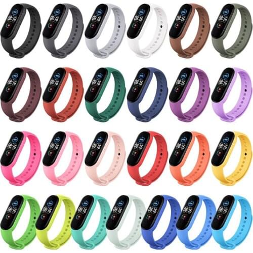 2021 wholsale Strap For Xmi Mi Band 5 Silicone Wristband Bracelet Replacement For Xmi Band 4 MiBand 5 Wrist Color TPU Strap