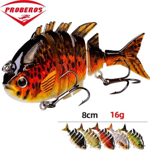 1PCS Ice Fishing Lures Bass Multi-section Hard Lure 80mm/16g Artificial Bait Minnow Hard Bait Wobbler Jig Fish Fishing Tackle