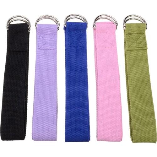 Adjustable Sport Strap Belt Yoga D-ring Belts Exercise Gym Rope Women Cotton Resistance Bands For Gym Waist Leg Fitness