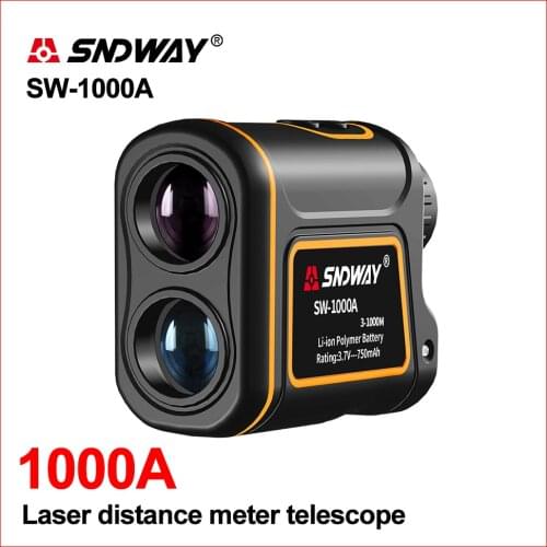 SNDWAY Handheld 1000m 1500m Laser distance meter telescope Golf Hunting Rangefinder Range Finder Monocular 8X Trena