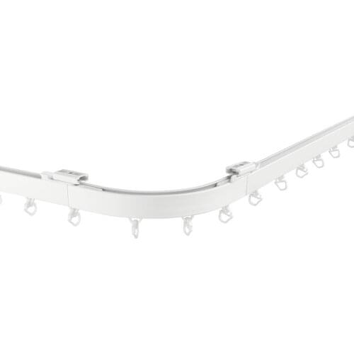 Corner partition track white curtain slide track curve slide angle sleeve group white curtain slide curve slide