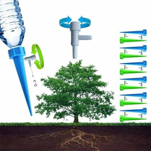 4/8/12/16pcs Automatically Adjustable Water flow Watering Device With Switch Control for Plants Flower Drip Irrigation System