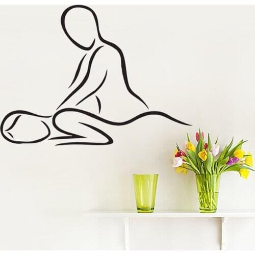 Spa Beauty Salon Wall Decal Art Modern Design Wall Vinyl Decoration Girls Massage Wall Stickers Home Decor Bathroom Wall Murals