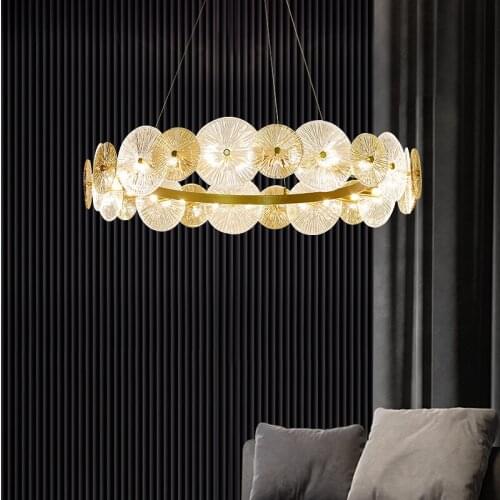 Gold Designer Glass Modern G9 and Lamps Crystal Metal Kitchen Fixtures Modern Chandeliers & Pendant Lights