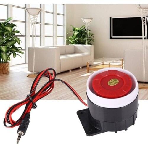 1 Pcs DC 12V Loud Wired Mini Indoor Accessory Horn Siren Home Security Sound Alarm System 120dB Piezo Buzzer Speaker Anti-theft