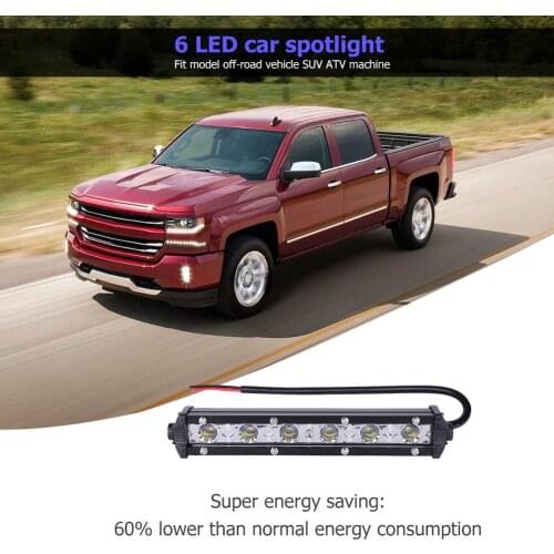 18W 6000K LED Work Light Bar Driving Lamp Fog Off Road SUV Car Spotlight