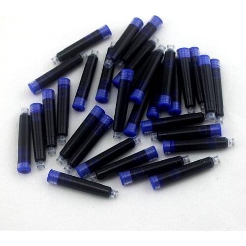 High quality 60 Pcs Ink Fountain Pen Refill Ink Penblack Red Blue Ink Bottle Glass Cartridge Disposable Ink Bag