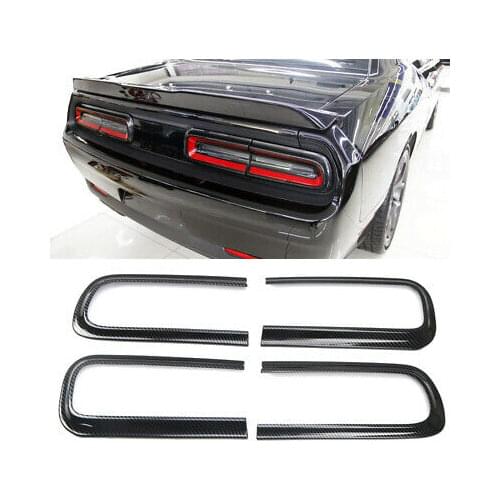 ABS Rear Tail Light Lamp Cover Trim 4pcs For Dodge Challenger 2015 - 2019