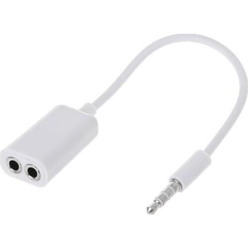 Car-styling 3.5mm Male AUX Jack Splits Dual 3.5mm Female Headphone Audio Adapter Car Cable