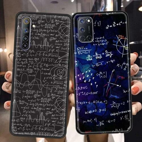 Phone case For Redmi Note 10 9 8 7 pro max 9s power a c t k40 coque Bumper tpu soft material Chemical Math Formula