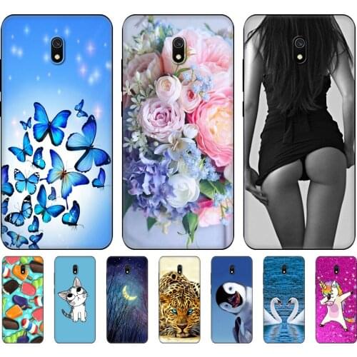 For xiaomi redmi 8a case soft silicon back phone cover on redmi 8a bumper hongmi 8a shell bag redmi8a coque black tpu case