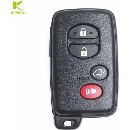 KEYECU New Uncut Smart Remote Key Shell Case Fob 4B for TOYOTA Avalon Camry Highlander RAV4 Sequoia