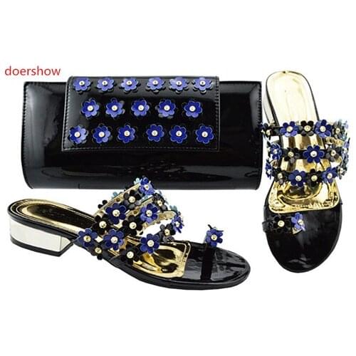 Doershow Italian Shoes With Matching Bags Shoes And Bags To Match African Shoe And Bag Set Matching Shoes And Bags set!Sbf1-11