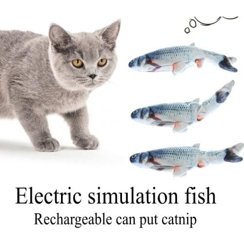 Cat Toy Simulation electric fish Charging Dancing Moving Fish Pet Cats Toys Interactive Cat Toy Interactive Gifts Fish Catnip