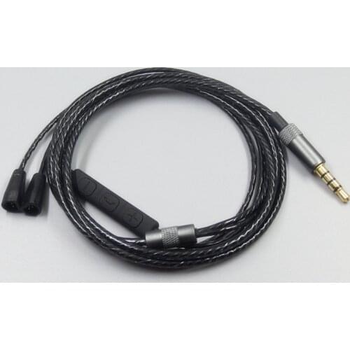 For Sennheiser IE8 IE8i IE80 Earphone 3.5mm Wired Earphones Cable Detachable Replacement Headphone Cord In-line Control w/ Mic