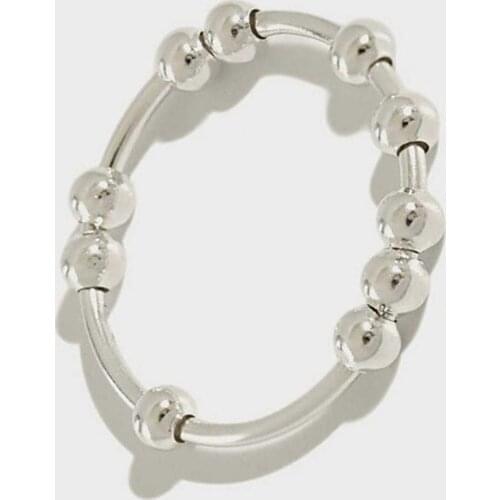 Classic Women Men RingRelieve Pressure Bead Copper Ball Stackable Finger Ring Jewelry Accessory for Engagement кольцо женское