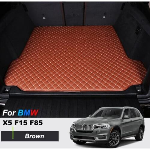 Custom Leather Car Trunk Mat for BMW X5 F15 F85 2014-2018 Rear Trunk Floor Mat Tray Carpet Cargo Liner Car Accessories