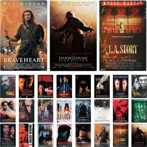 Movies Poster Metal Tin Sign Metal Poster Plaque Metal Vintage Retro Classic Movie Wall Decor For Bar Pub Club Decorative Plate