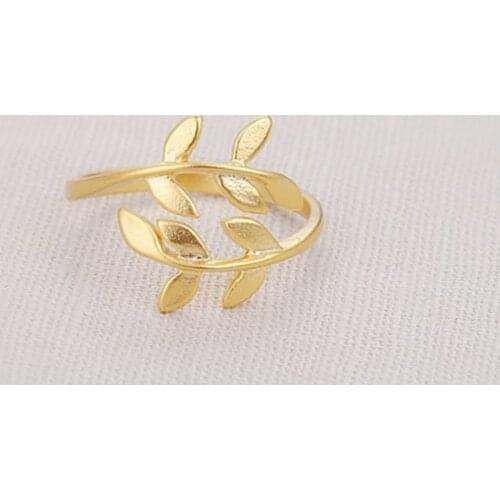 Fashion Lovely Leaf Ring Cassic Plant ring Three Color Optional 30PCS/lot
