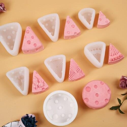 Mousse Cheese Cake Collection Scented Candle Handmade DIY Chocolate Food Grade Household Silicone Mold Home Decoration Epoxy