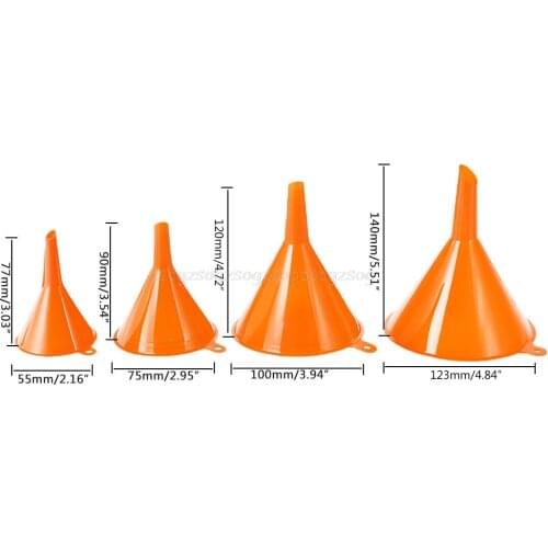 Free shipping 4Pcs Plastic Funnel Set for Car Oil Gas and Fluids Auto Home Kitchen Function Plastic Funnel Au13 19 Droship