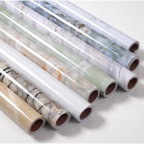40cmx3/6/9M Kitchen PVC Wall stickers Marble Countertop Stickers Bathroom Self-adhesive Waterproof Wallpaper
