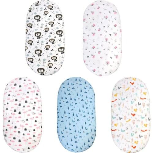 Baby Diaper Changing Pad Cartoon Printed Cradle Cover Infant Mattress Crib Sheet