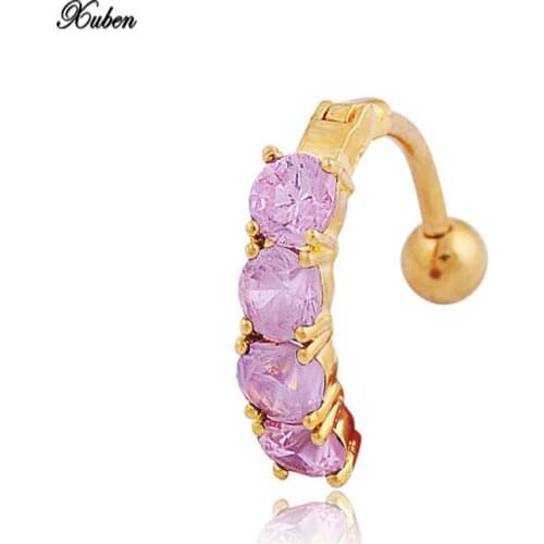 Body Piercing Navel Body Jewelry Cute Rhinestone Fashion Button Barbell Belly Stud Ring For Women