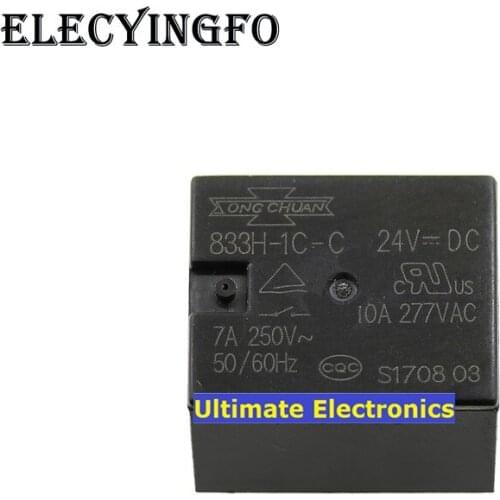 10pcs 833H-1C-C 24vdc 7a 5 feet open and close T73 Relays Relays