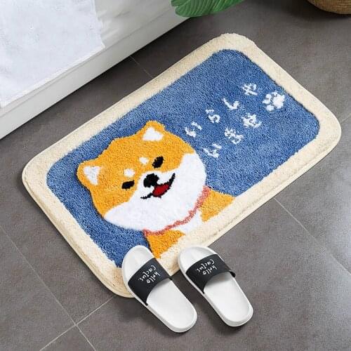 Cute dog mats thickening bathroom mat door mat guard rug creative animal caper absorbent mat Travel corridor rug carpets CL0328