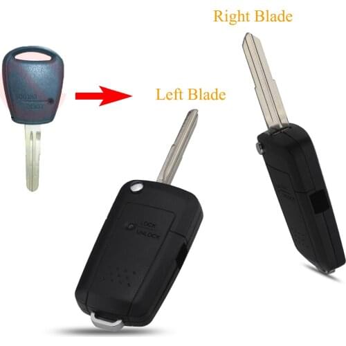 Kutery 10pcs/lot 1 Buttons Replacement Flip Folding Remote Car Key Shell Case For Hyundai Getz Accent For Kia Rio Picanto Carens