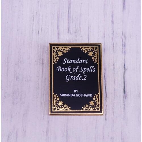 Standard Book Of Spells Grade 2 Badge Magic Lapel Pin Black Pin Book Lovers Jackets Backpack Accessory