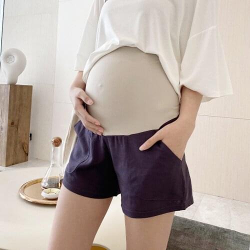 2021 Spring Summer Pregnant WomenS Pants New Belly Lift Cotton Thin Breathable Elastic Belly Lift Pregnant Women Casual Shorts