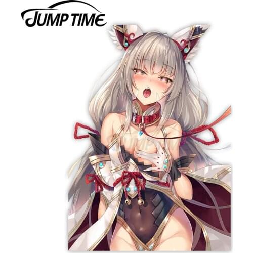 Jump Time 13cm x7.8cm Car Sticker Sexy Yudachi Anime Girls Decals Funny Laptop Trunk SUV JDM Waterproof Vinyl Car Decor