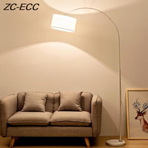 ZC-ECC Fishing floor lamp living room bedroom bedside lamp Nordic modern led feather decoration floor table lamp Free Shipping