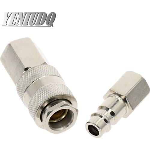 1Pc Euro Air Line Hose Connector Fitting Female Quick Release 1/4" 3/8" 1/2" Inch BSP Female Pneumatic Fittings EU type
