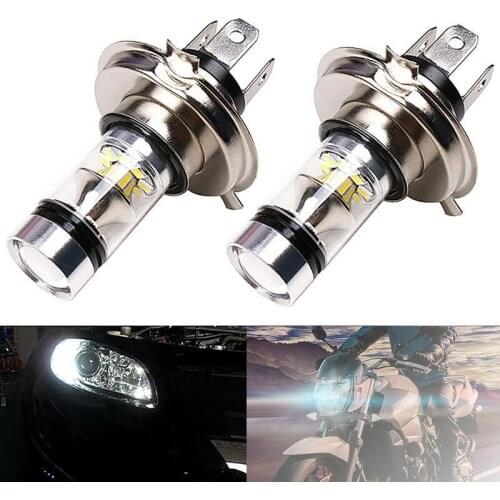 2 Pcs H4 9003 HB2 LED Motorcycle Headlight Bulbs HID Hi&Low Beam 6500K White Power