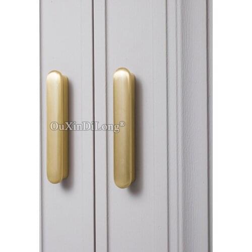 Brand New 2PCS Pure Brass European Furniture Handles Drawer Pulls Cupboard Wardrobe Kitchen Shoe Cabinet Pulls Handles and Knobs