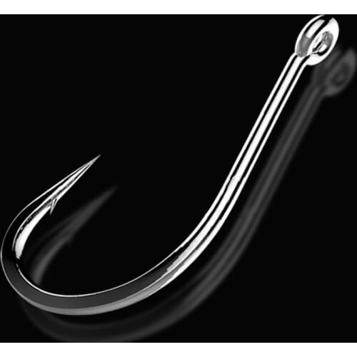 50pcs Fishing Hooks Set Coating High Carbon Stainless Steel Barbed Black Color Carp Fish Hooks Sharped Flattened Fishhook 2#-22